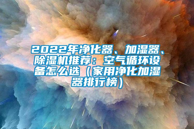 2022年淨化器、加濕器、91看片网站视频機推薦：空氣循環設備怎麽選（家用淨化加濕器排行榜）