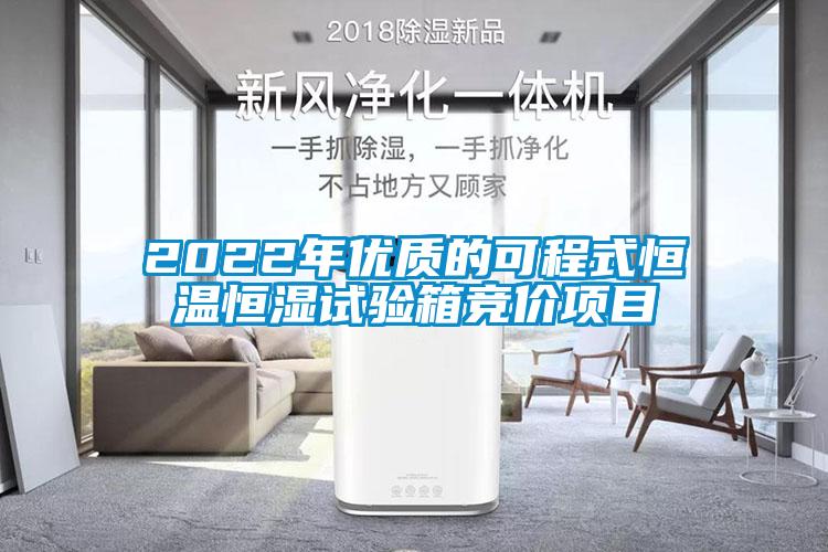 2022年優質的可程式恒溫恒濕試驗箱競價項目