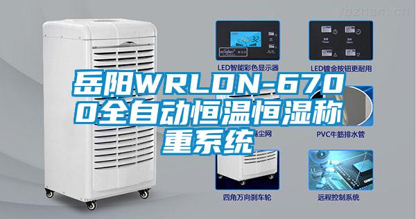 嶽陽WRLDN-6700全自動恒溫恒濕稱重係統