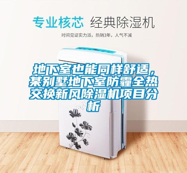 地下室也能同樣舒適，某別墅地下室防霾全熱交換新風91看片网站视频機項目分析