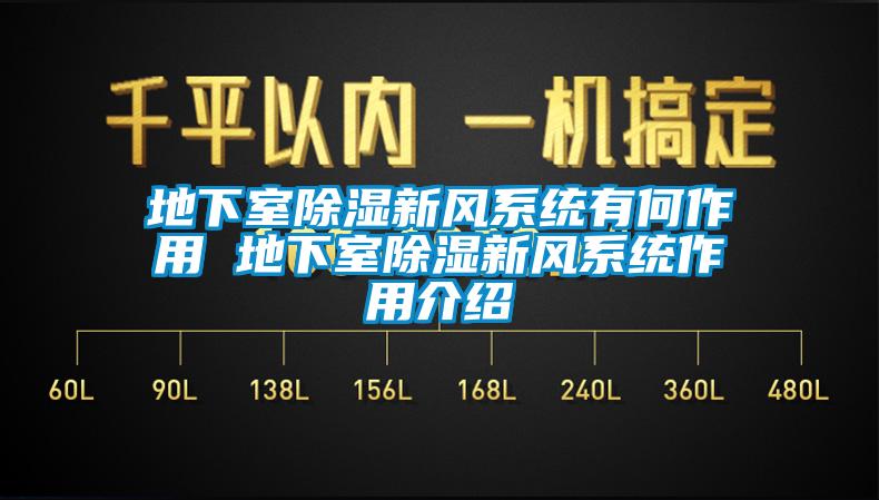 地下室91看片网站视频新風係統有何作用 地下室91看片网站视频新風係統作用介紹