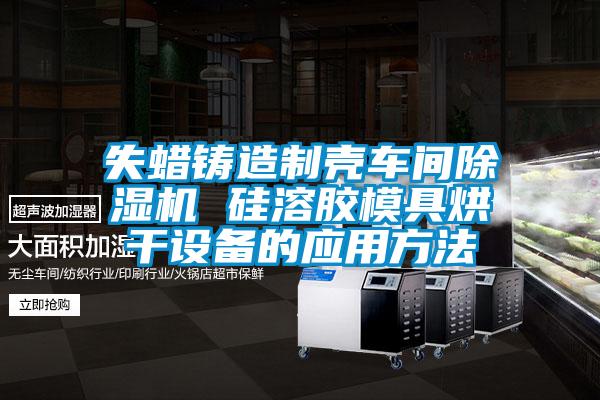 失蠟鑄造製殼車間91看片网站视频機 矽溶膠模具烘幹設備的應用方法