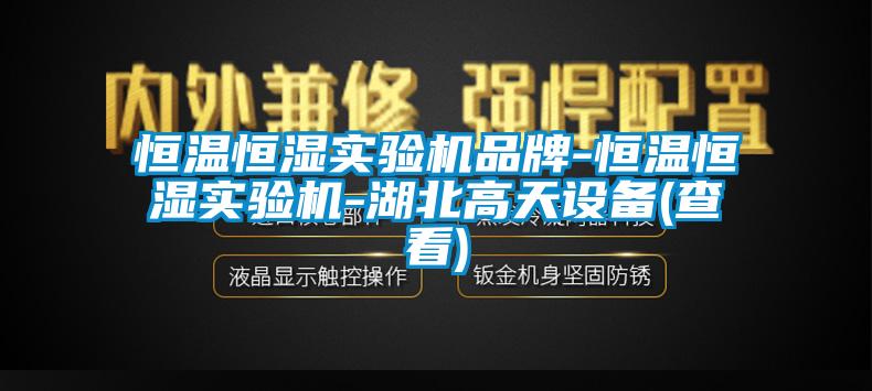 恒溫恒濕實驗機品牌-恒溫恒濕實驗機-湖北高天設備(查看)